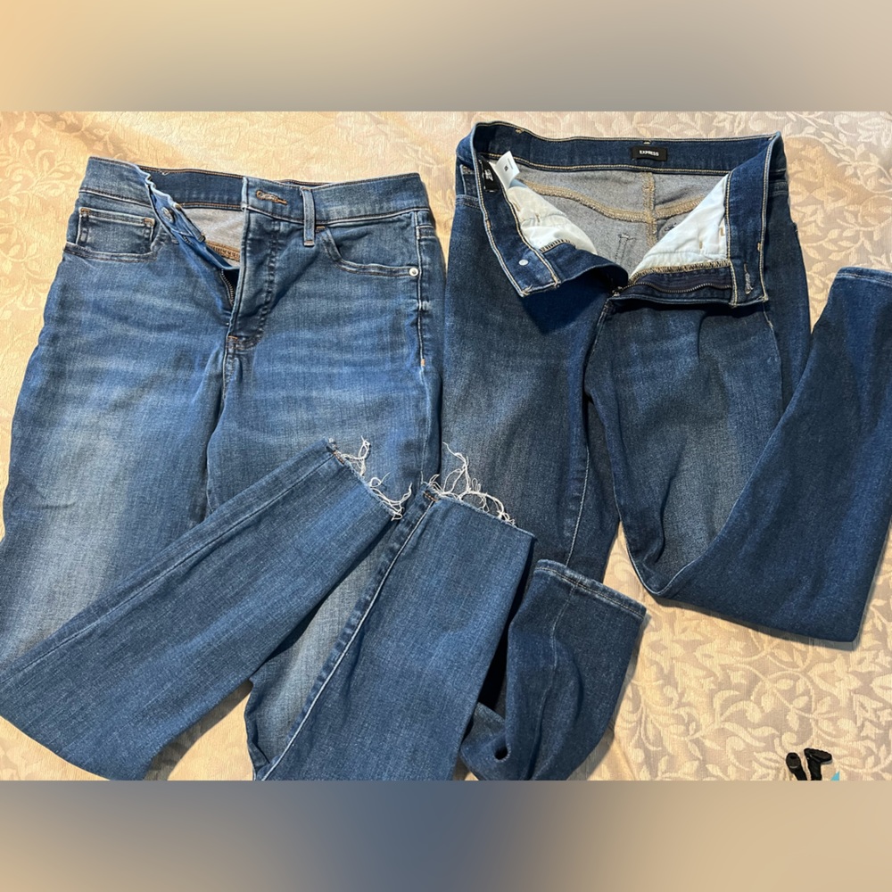 Express highrise skinny jeans